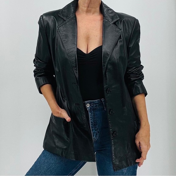 Wilsons Leather Vintage 90’s Rockstar Girlfriend Indie Mob Wife Moto Jacket - Picture 3 of 14